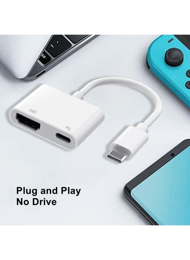 USB-C Digital AV Multiport Adapter, USB C to HD Adapter for iPhone 16/15 to TV, 4K 60Hz Video - Image 1